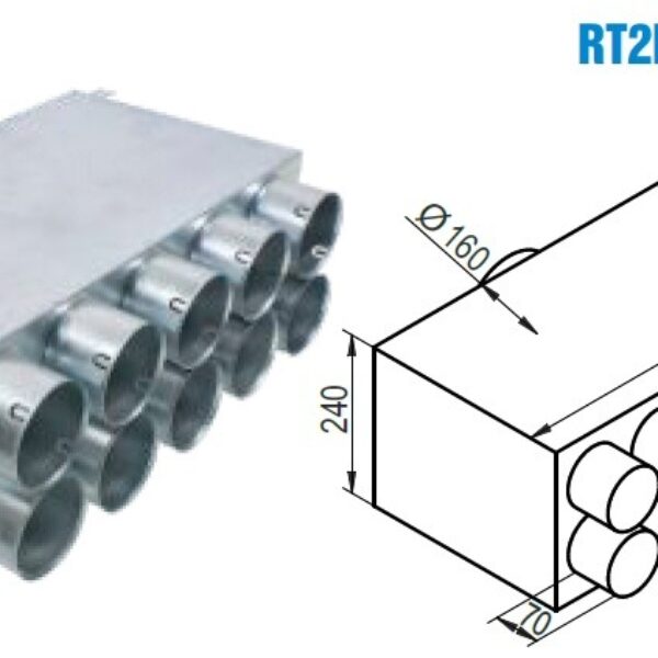 Rozdeľovací box RT2R-12x90/160-OC izolovaný