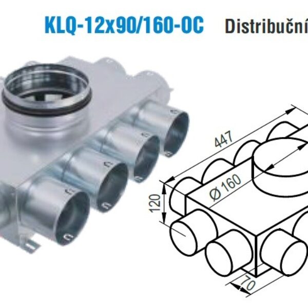 Rozdeľovací box KL-12X90/160-OC izolovaný