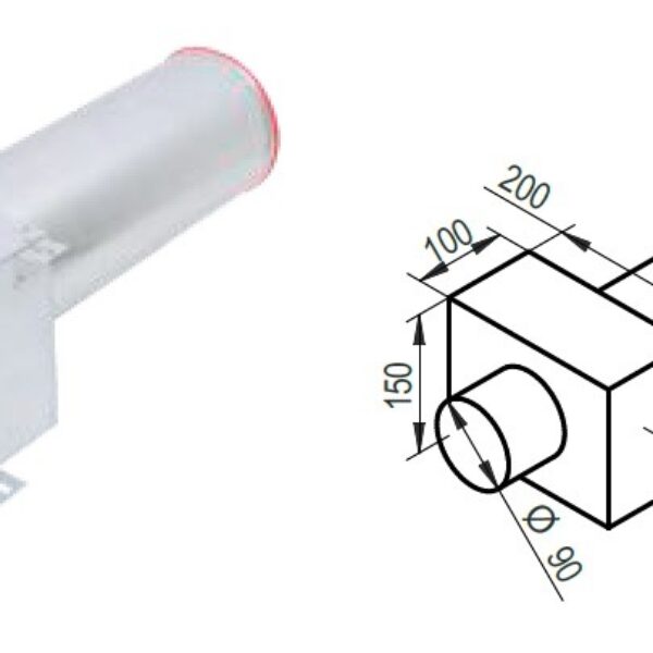 Distribučný box KLO-1x90/P-125-OC izolovaný