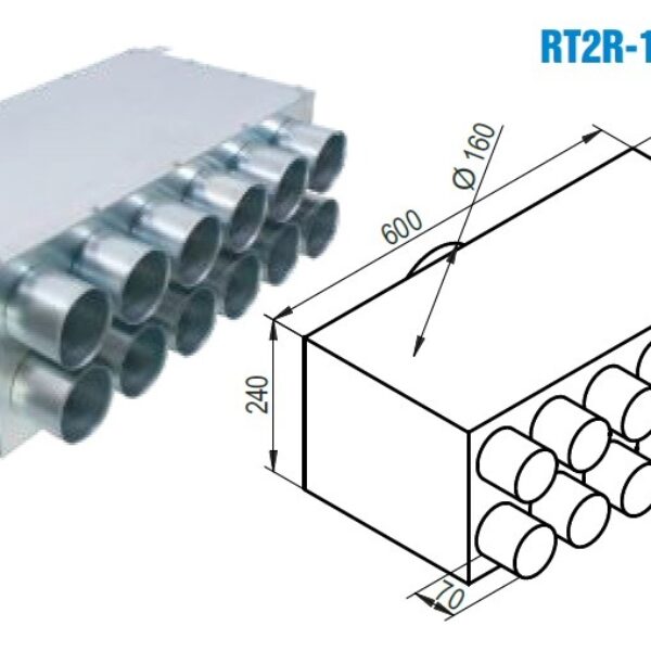 Rozdeľovací box RT2R - 12X75/160-OC